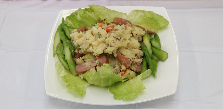 日光旬のレシピ『マヨネーズを使わないソーセージのポテトサラダ』