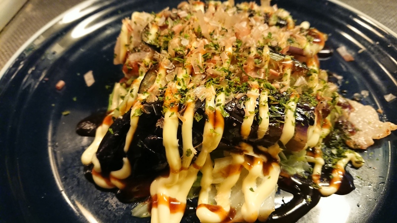 日光旬のレシピ「なすのお好み焼き風」